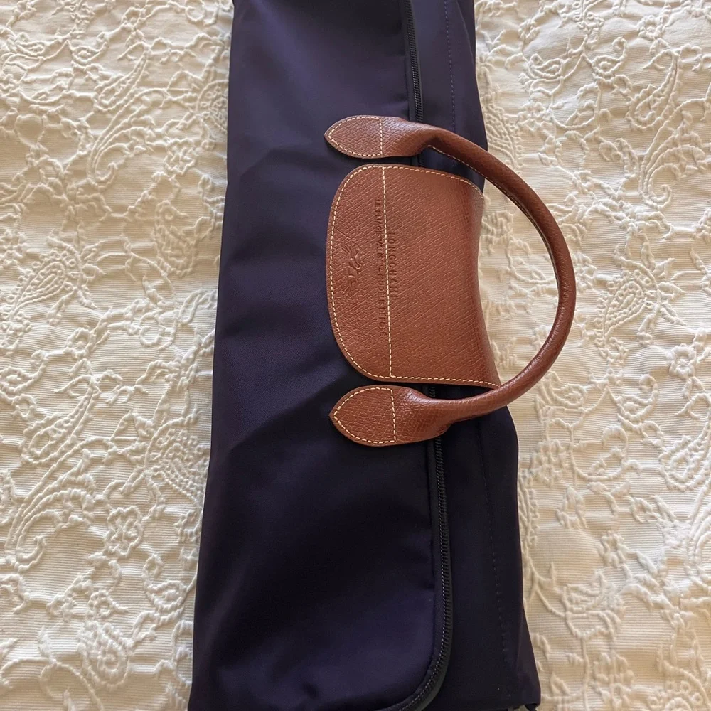 Longchamp Le Pliage “Valise” Modele Depose Bilberry Made in France Boarding Case - Picture 13 of 13